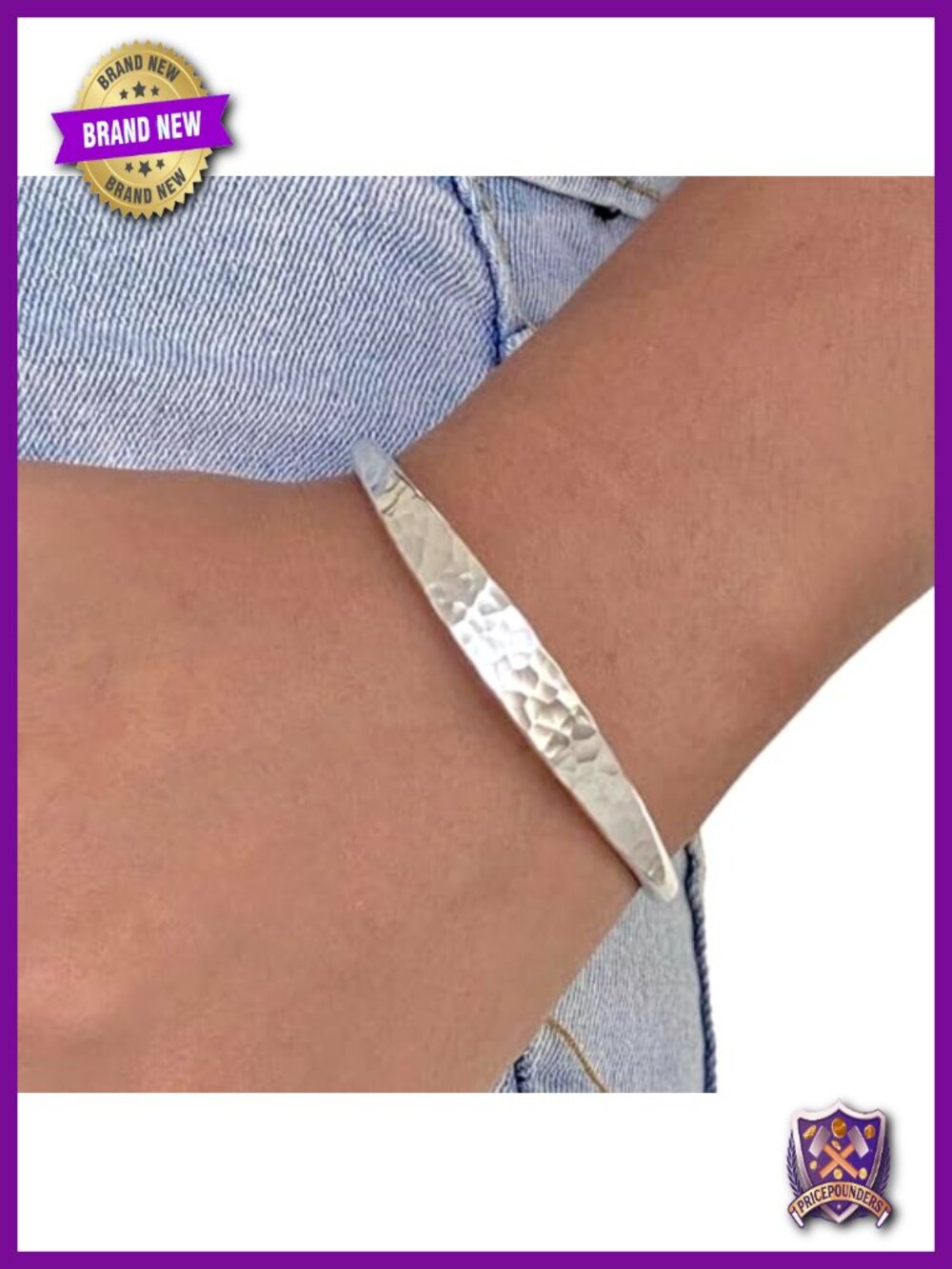 Handmade Sterling Silver Cuff Bracelet Minimalist Solid 1/4" Wide